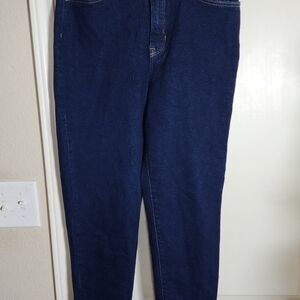 Nicole Miller New York Nomad Super High Rise Taper Jeans Wms 10 Dark Wash